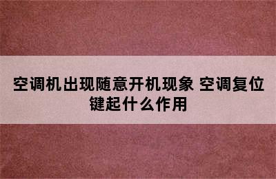 空调机出现随意开机现象 空调复位键起什么作用